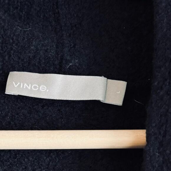 Vince soft cozy wool blend striped cardigan navy and white size large women’s - Picture 9 of 9